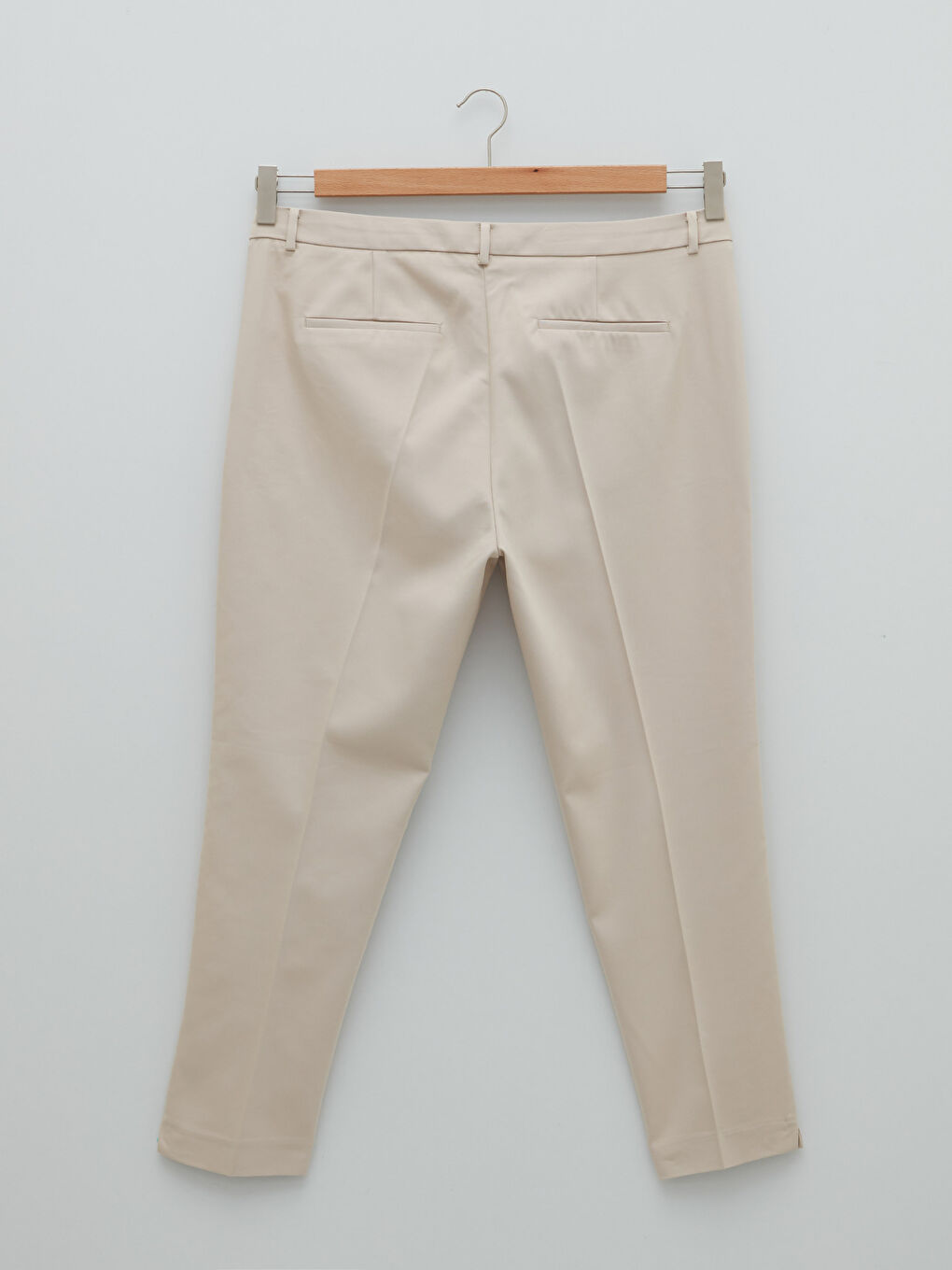 Gri Büyük Beden Dar Fit Düz Cep Detaylı Kadın Pantolon-6