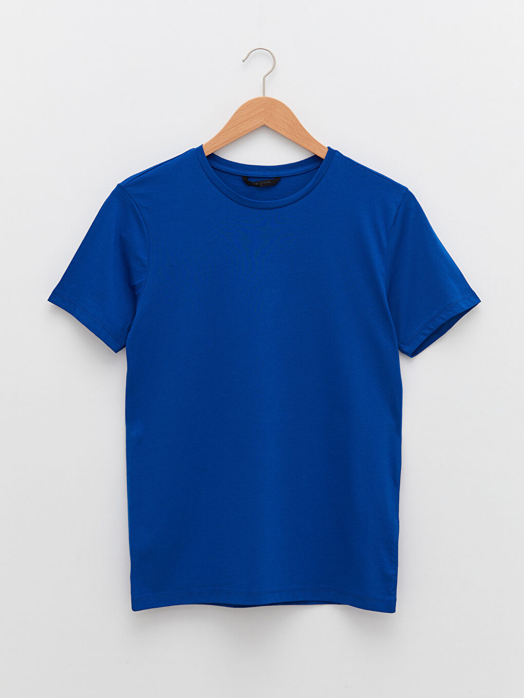 Crew Neck Short Sleeve Basic Combed Cotton Men's T-shirt-5