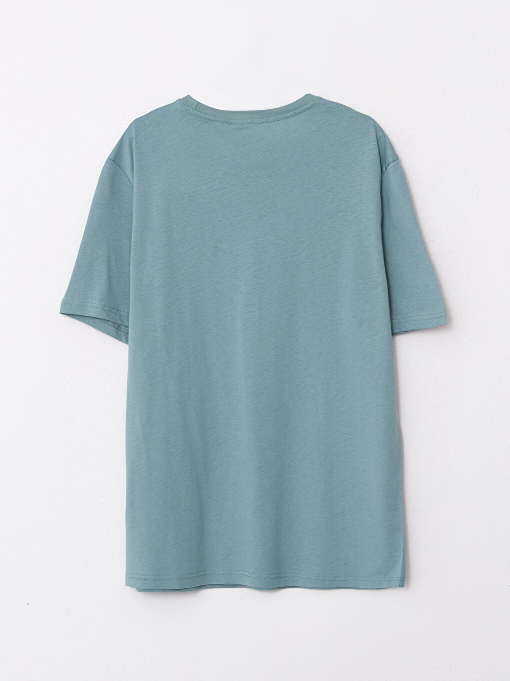 تيشيرت رجالي ياقة دائرية كم قصير مطبوع قطن ممشط-5