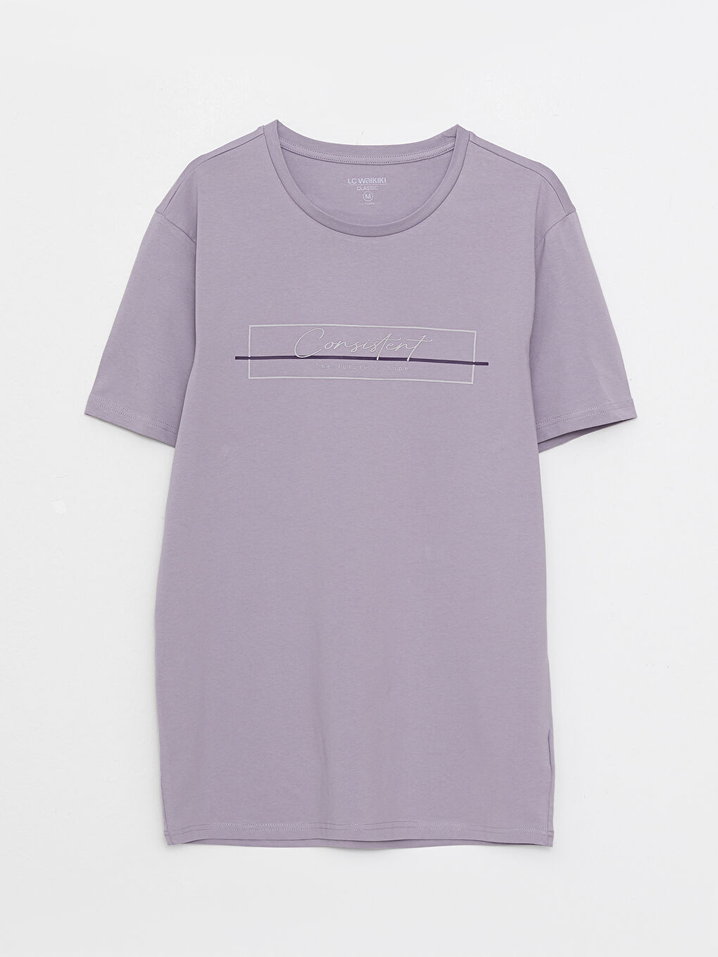 تيشيرت رجالي ياقة دائرية كم قصير مطبوع قطن ممشط-5