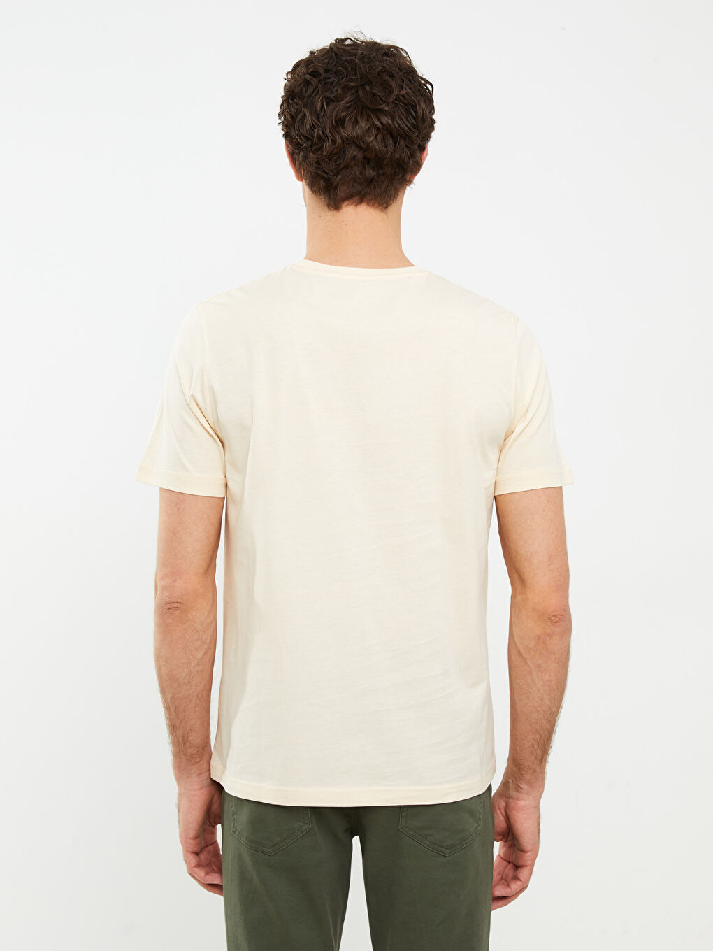 Tricou pentru Bărbați cu Guler Rotund, Mânecă Scurtă, Imprimat, din Bumbac Pieptănat-4