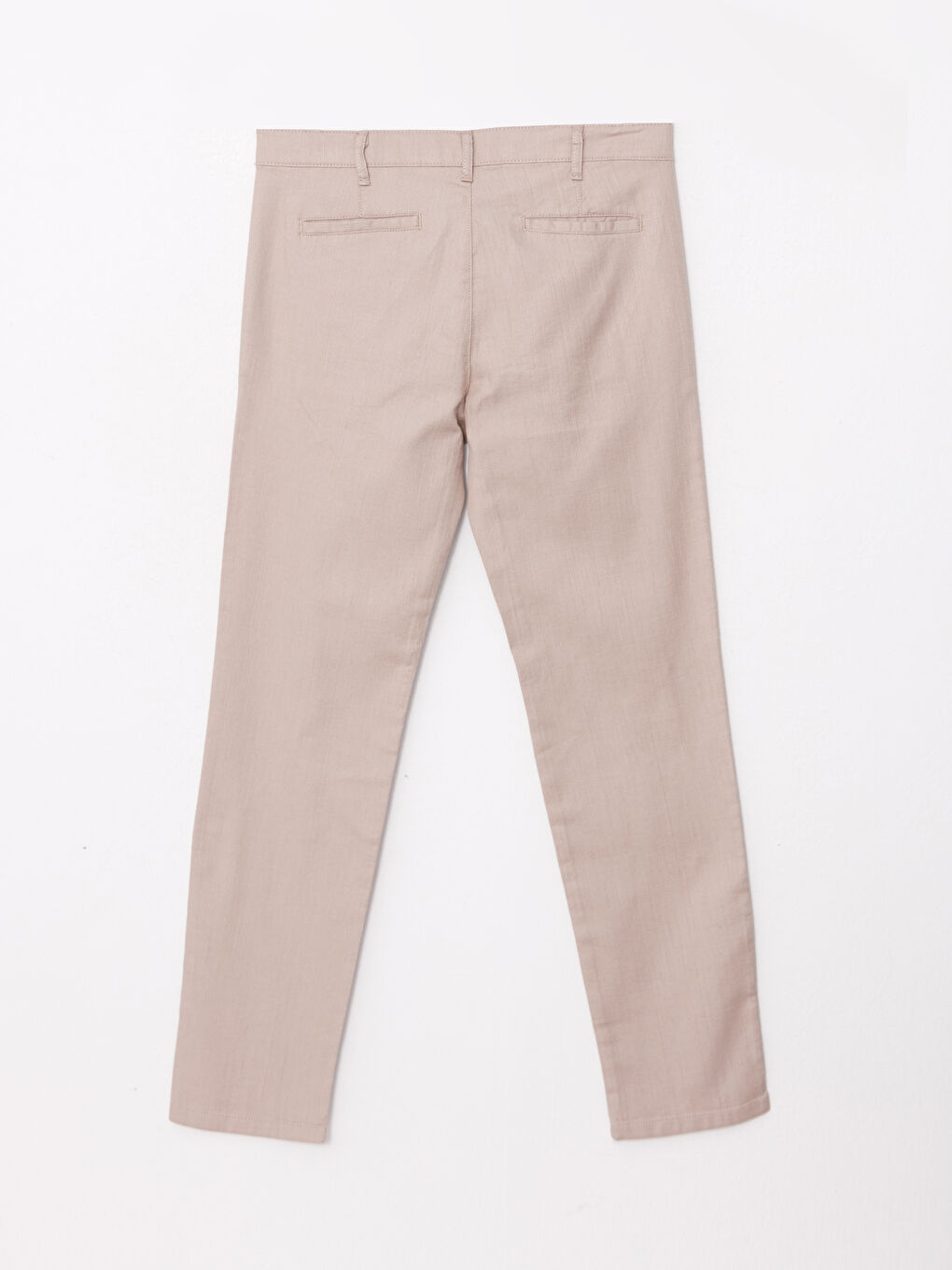 Bej Slim Fit Poplin Erkek Pantolon-8