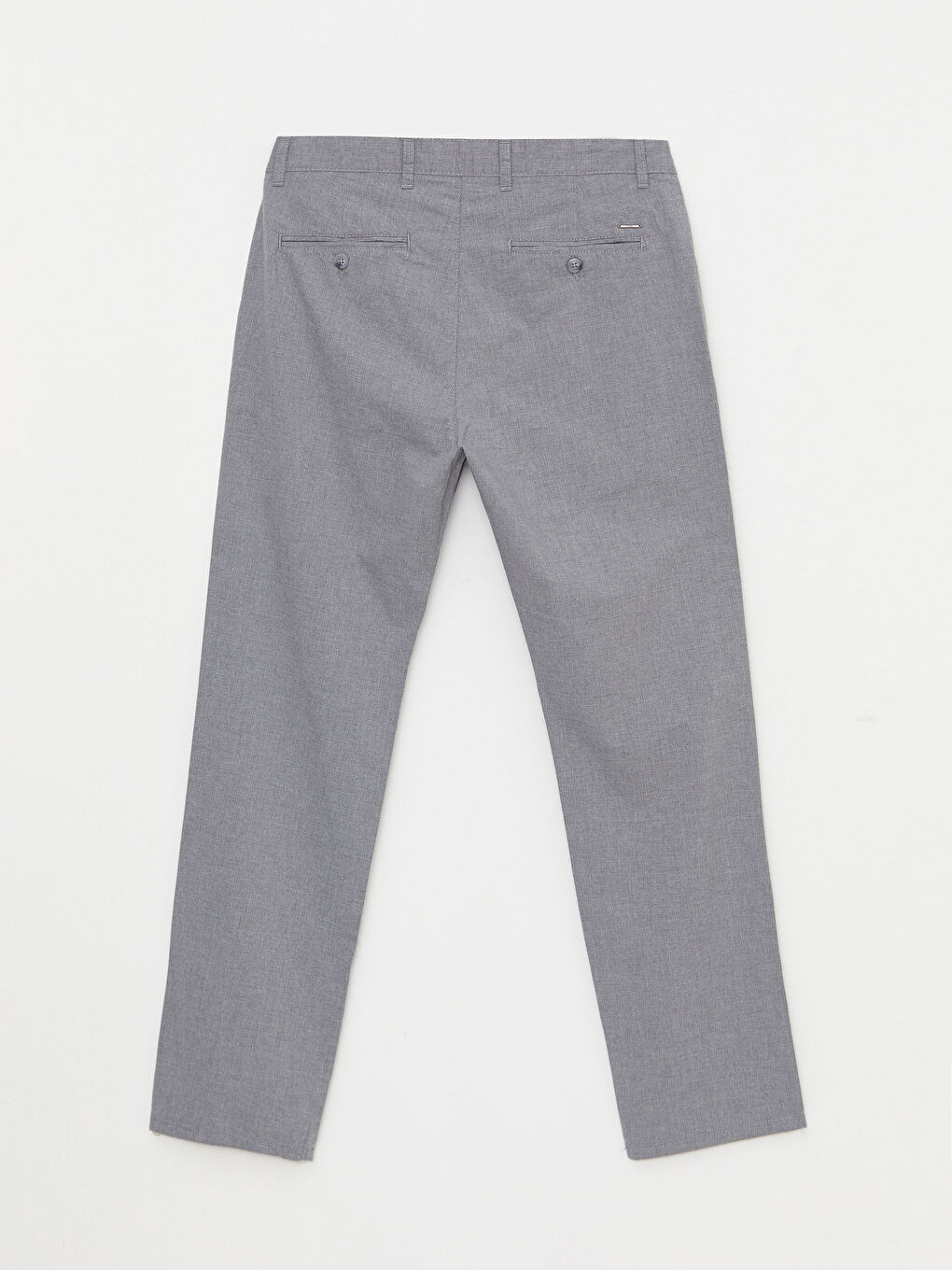 Gri Standart Kalıp Poplin Erkek Pantolon-6