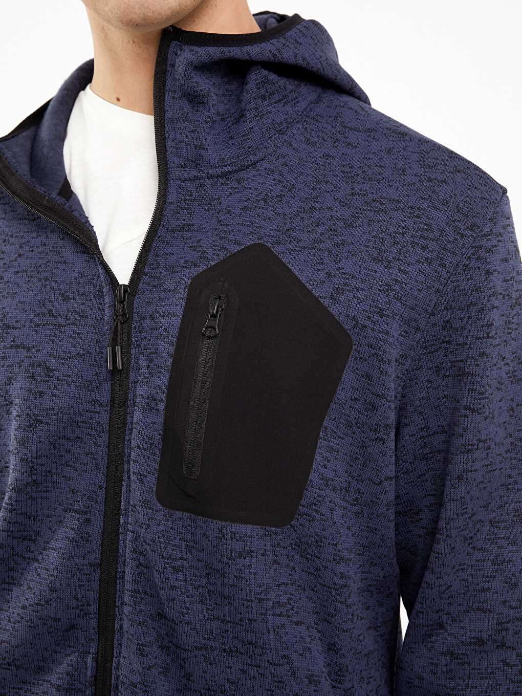 Sweatshirt À Capuche Zippé Manches Longues Pour Hommes-3