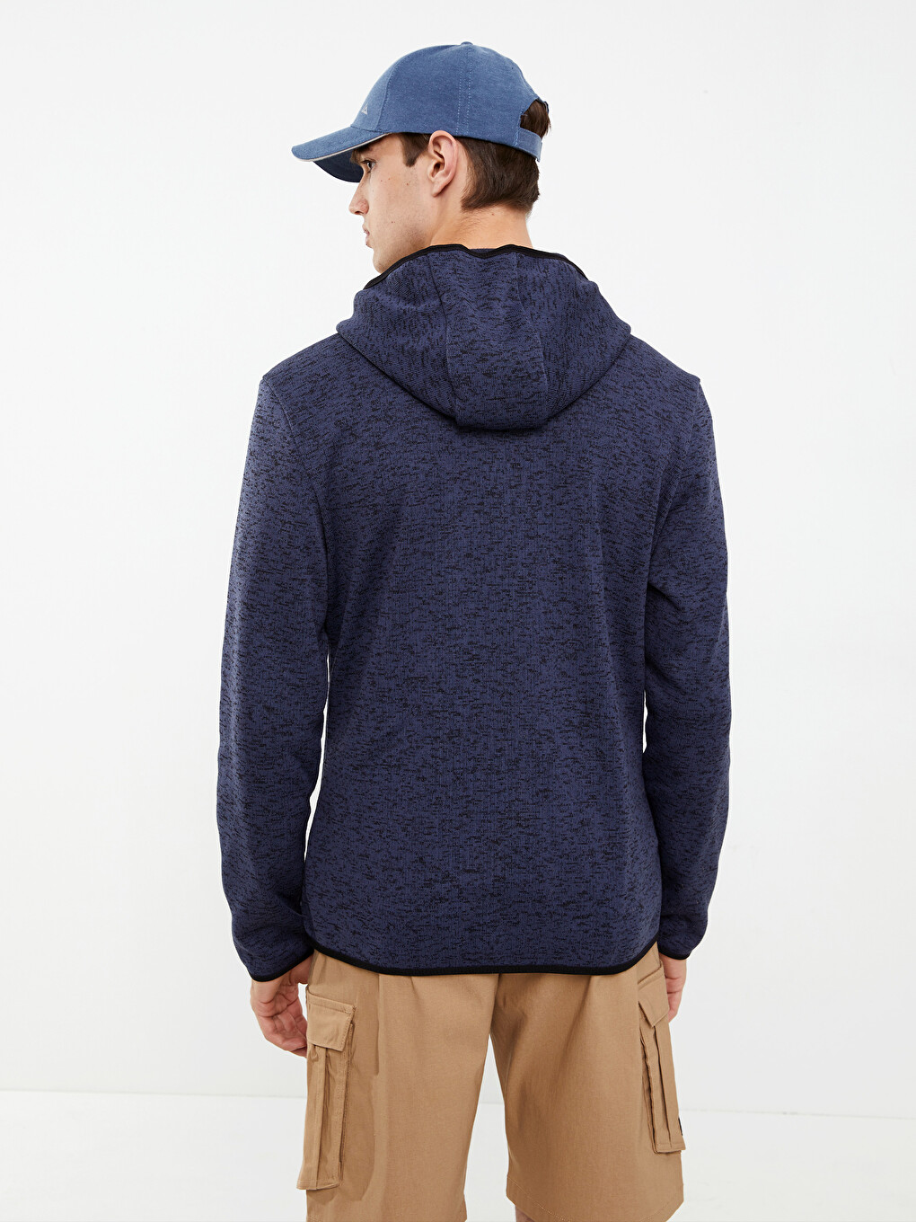 Sweatshirt À Capuche Zippé Manches Longues Pour Hommes-4
