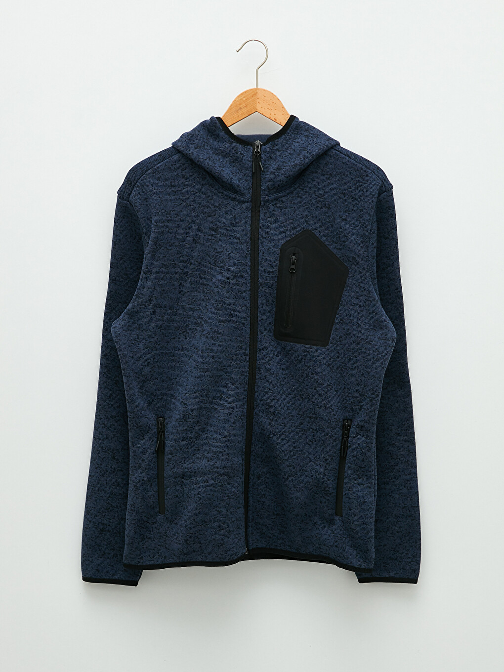 Sweatshirt À Capuche Zippé Manches Longues Pour Hommes-5