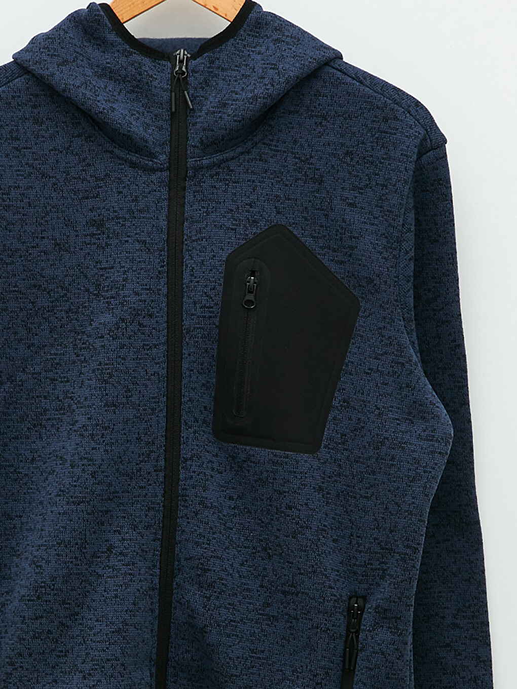 Sweatshirt À Capuche Zippé Manches Longues Pour Hommes-7