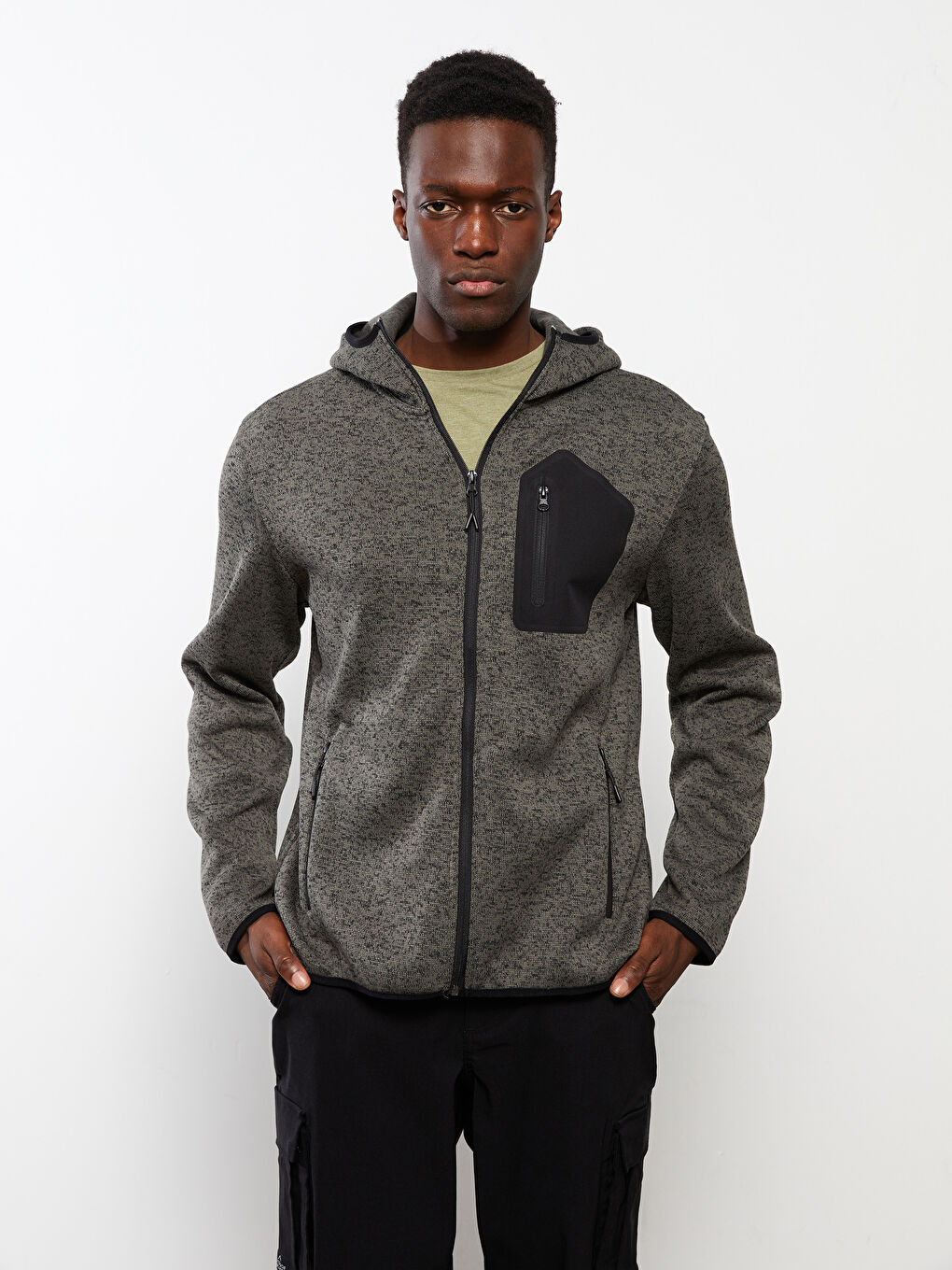 Kapuzensweatshirt mit Reißverschluss Langarm Herren-Sweatshirt-1
