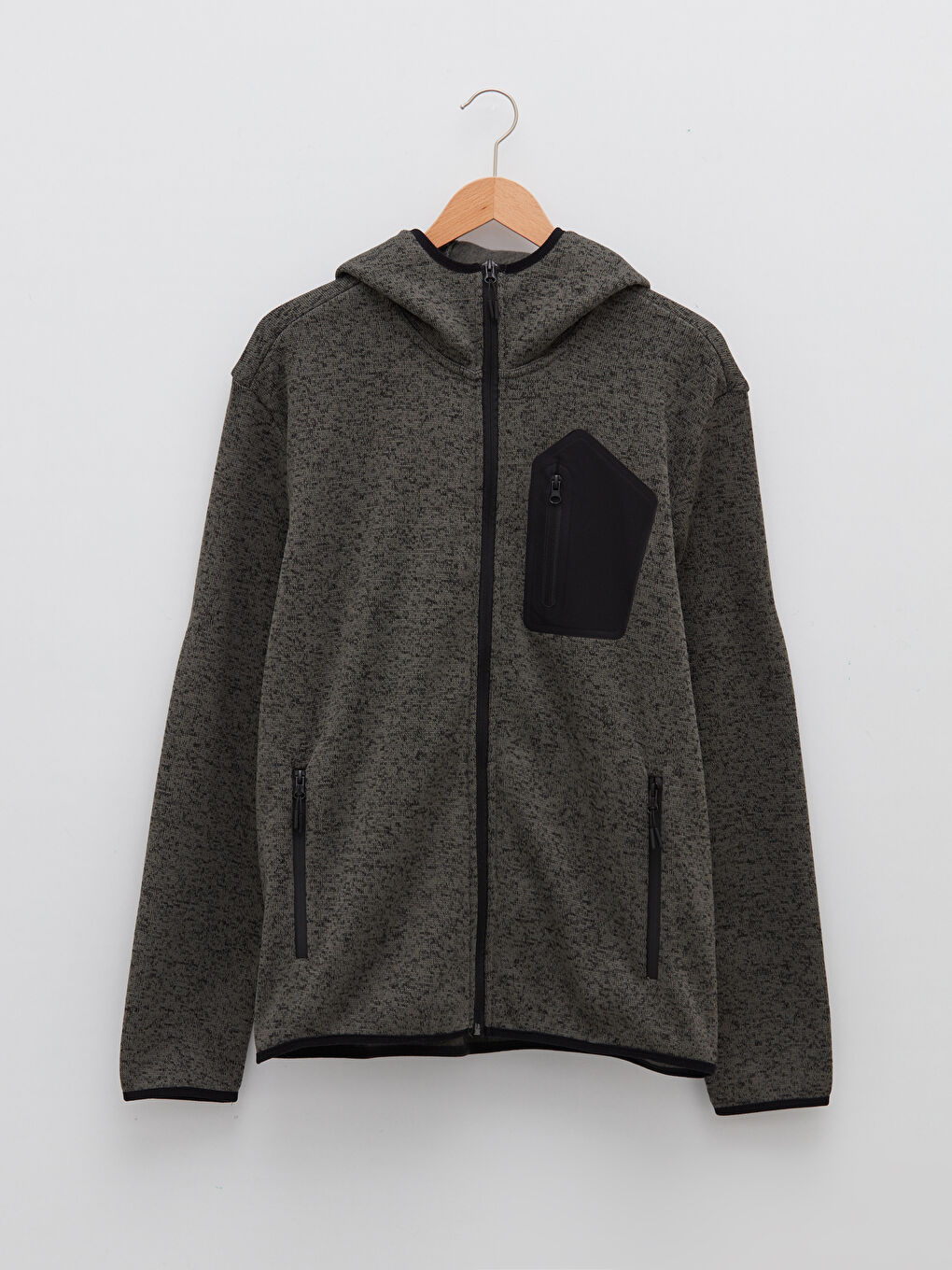 Kapuzensweatshirt mit Reißverschluss Langarm Herren-Sweatshirt-5