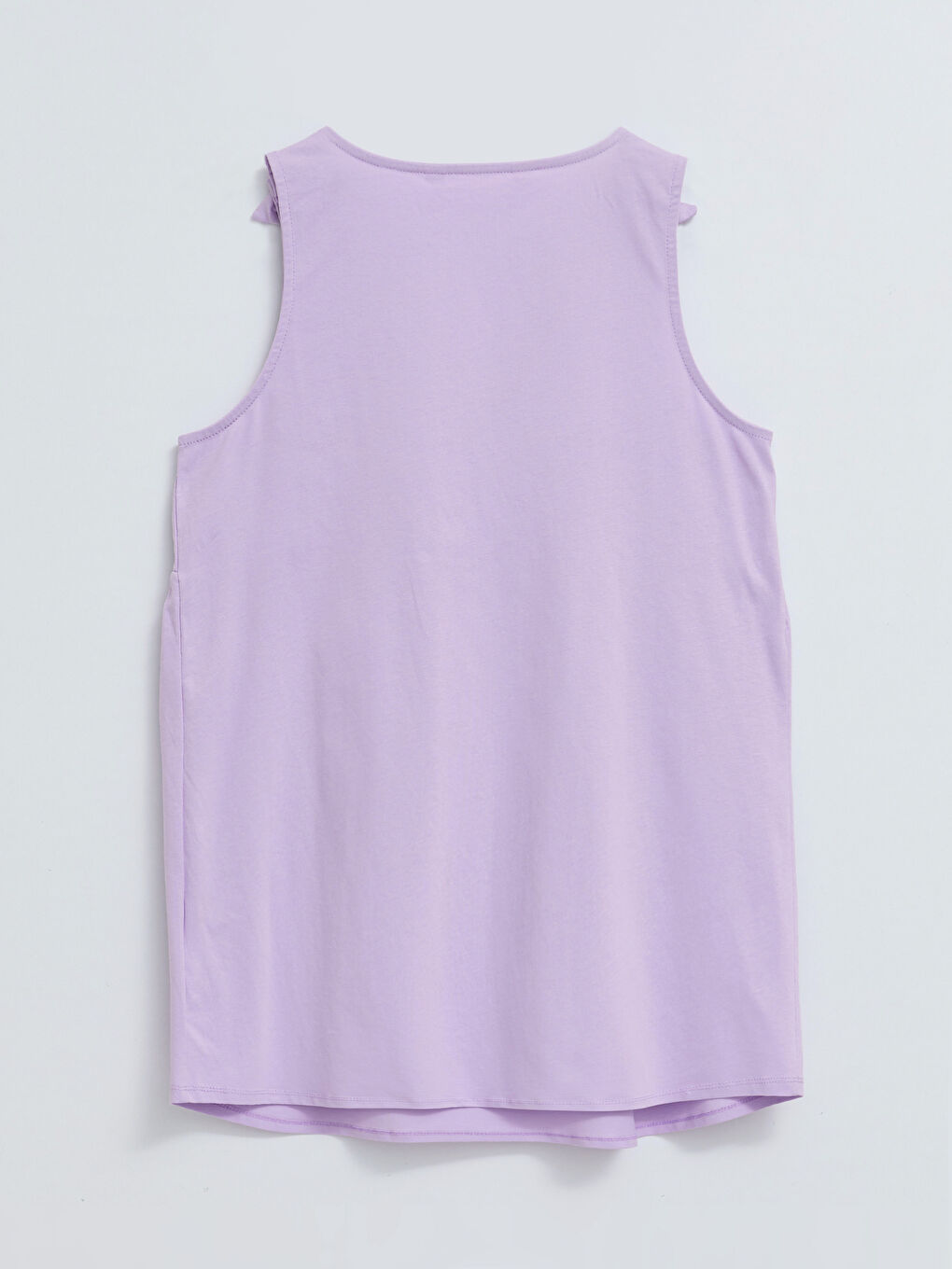 طقم بيجامة حوامل بدون أكمام سادة قطن بياقة على شكل حرف V-8