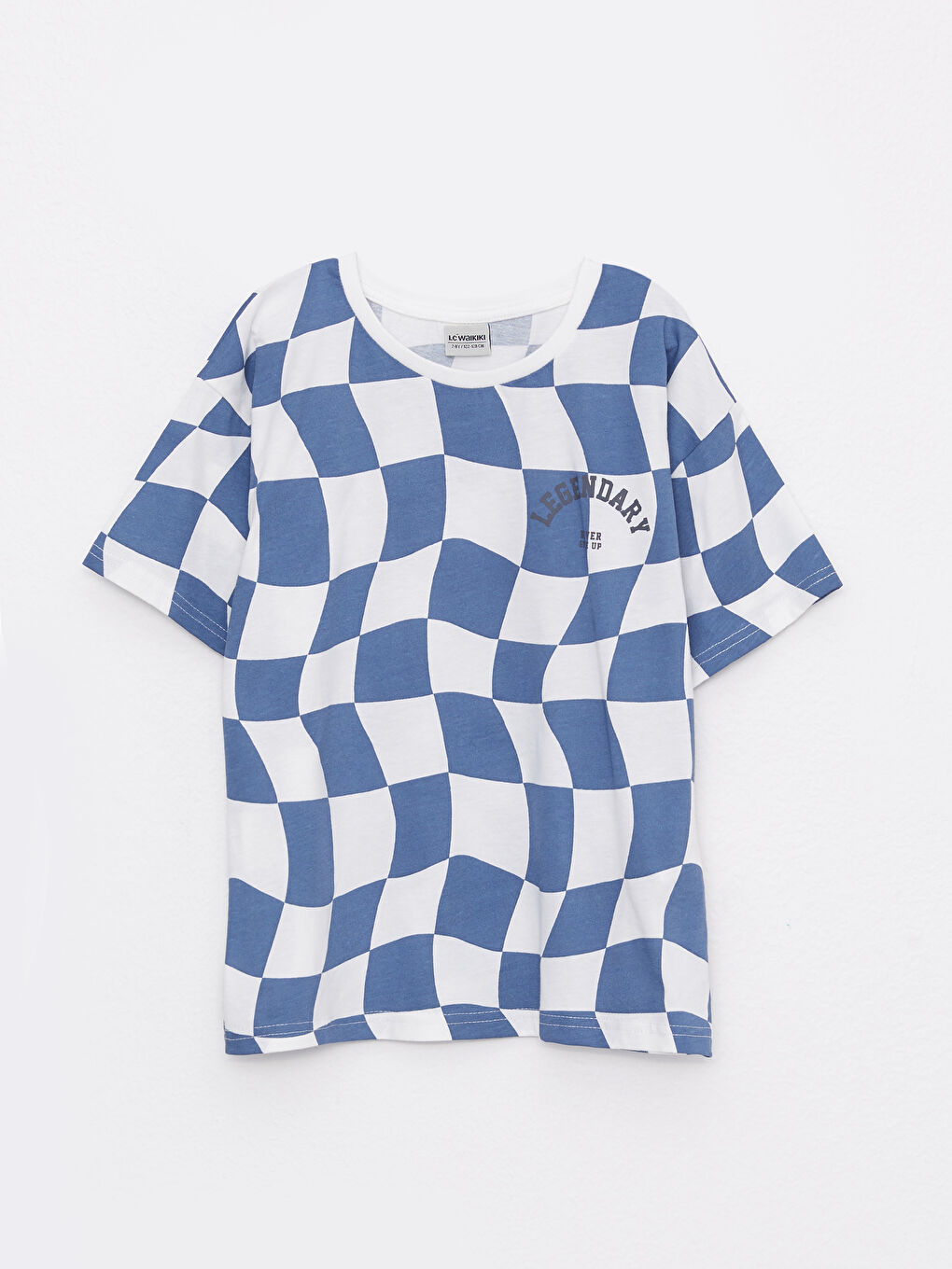 İndigo Bisiklet Yaka Baskılı Kısa Kollu Pamuklu Erkek Çocuk Tişört