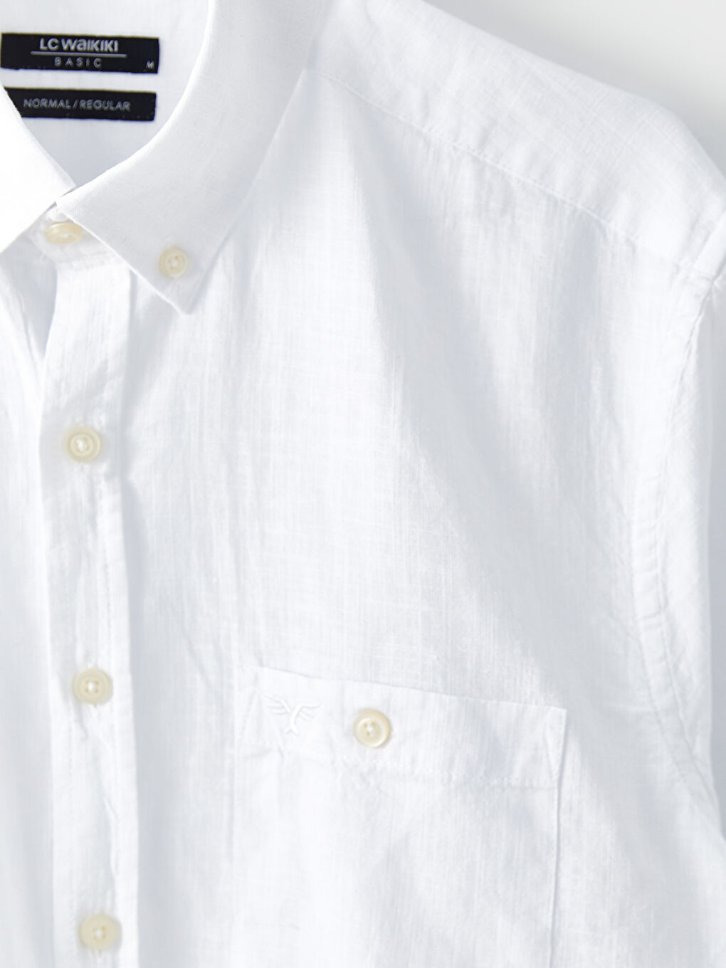 Beyaz Regular Fit Kısa Kollu Erkek Gömlek-5