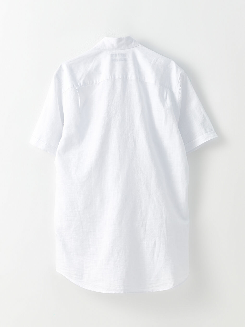 Beyaz Regular Fit Kısa Kollu Erkek Gömlek-6