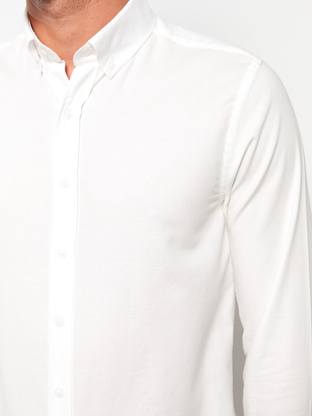 Chemise Oxford à Manches Longues pour Hommes Coupe Régulière-3