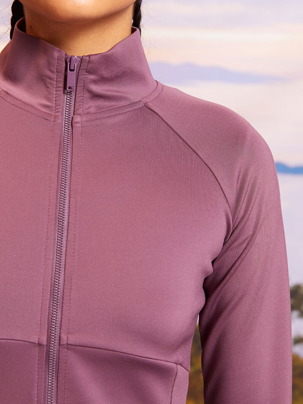 Turtle Neck Women's Sports Cardigan-3