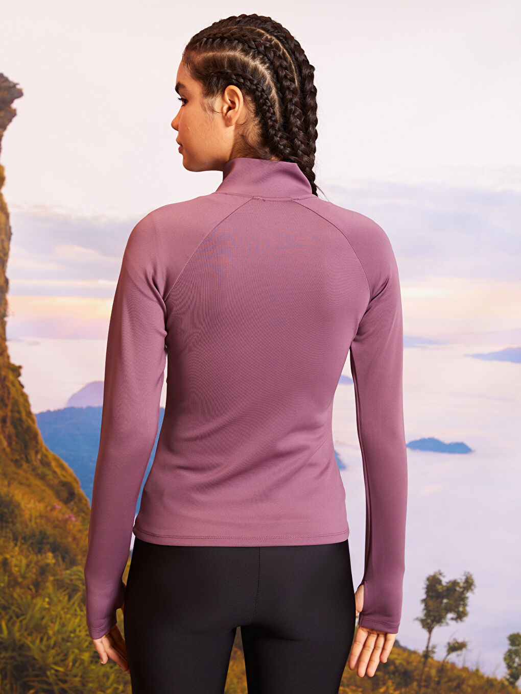 Turtle Neck Women's Sports Cardigan-4