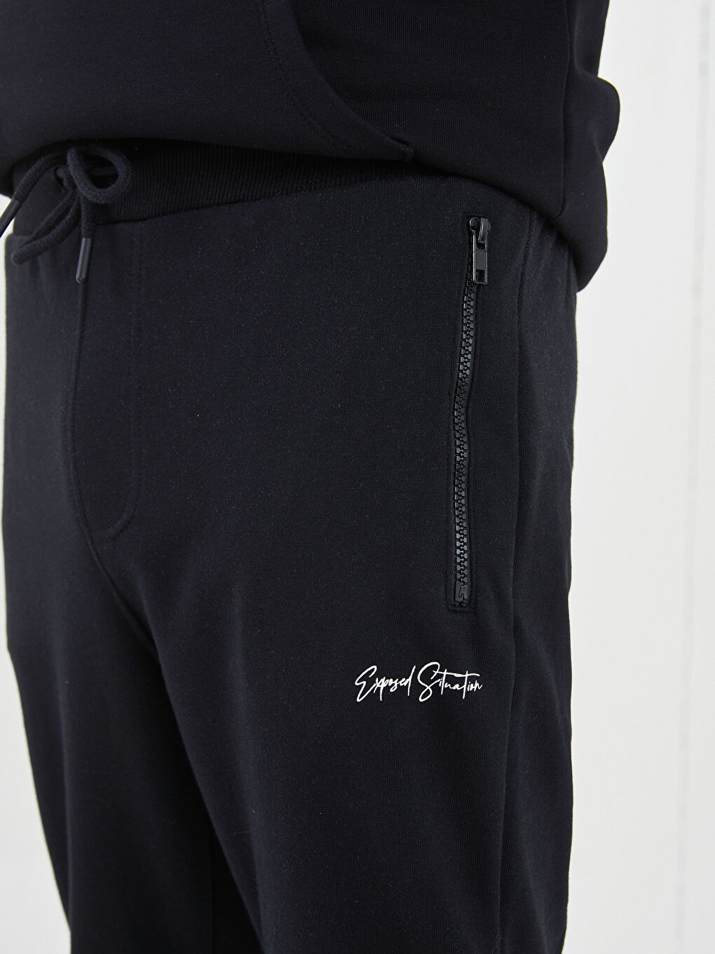 Siyah Slim Fit Erkek Eşofman Altı-4