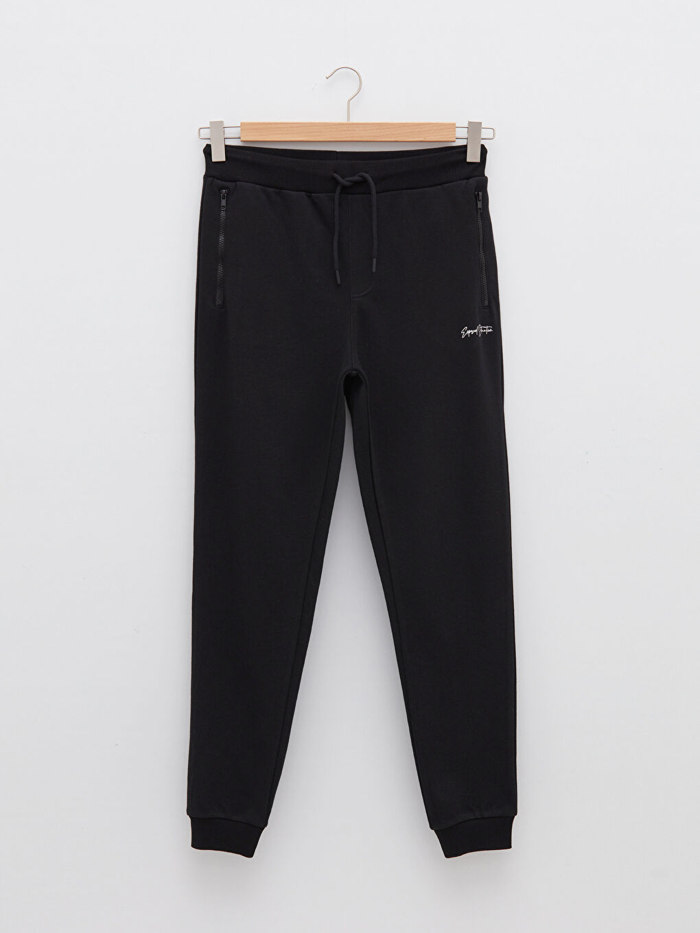 Siyah Slim Fit Erkek Eşofman Altı-5