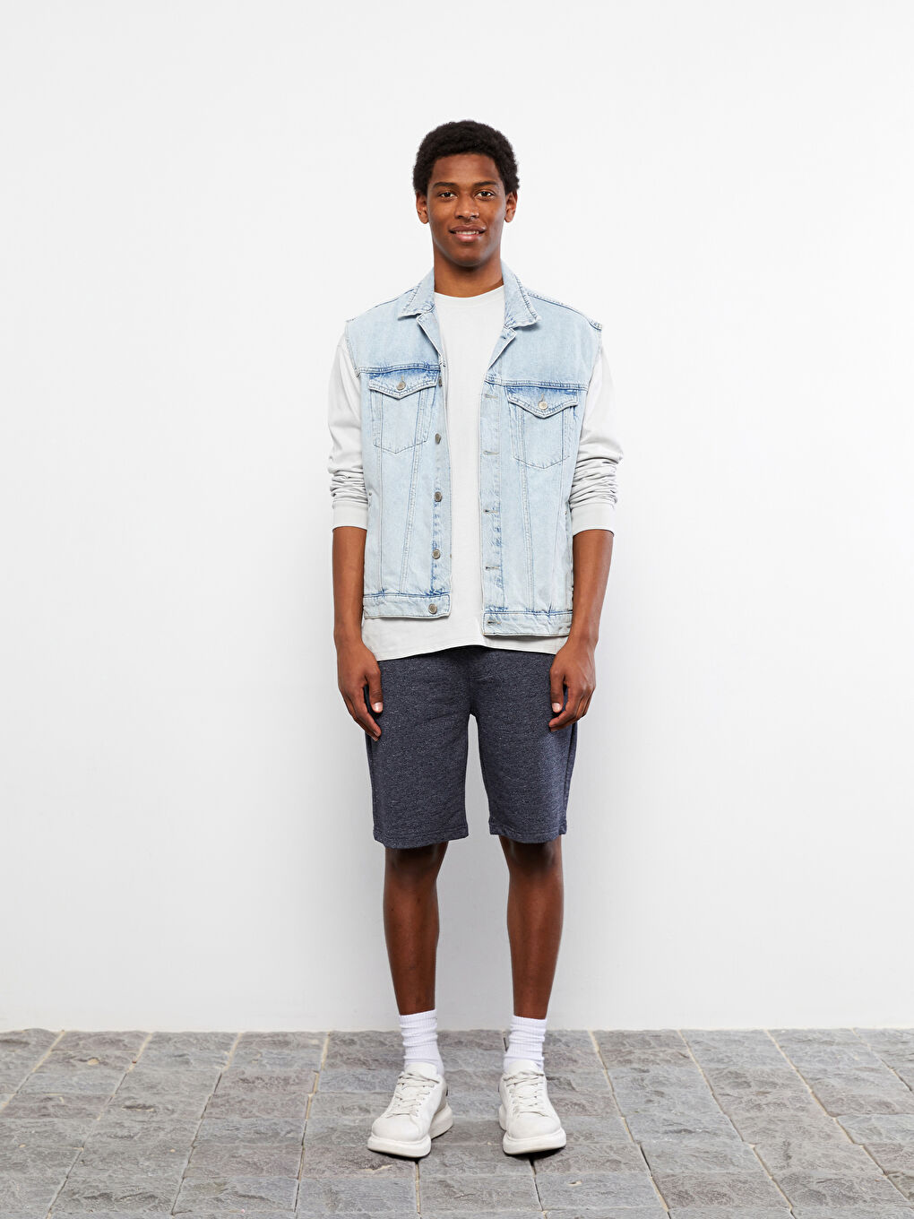 Standard Pattern Knitted Men's Shorts