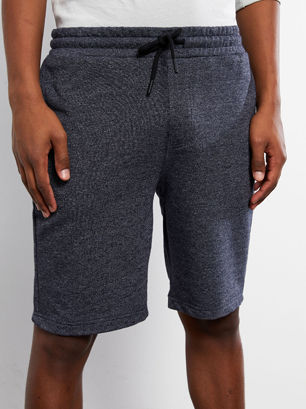 Standard Pattern Knitted Men's Shorts-2