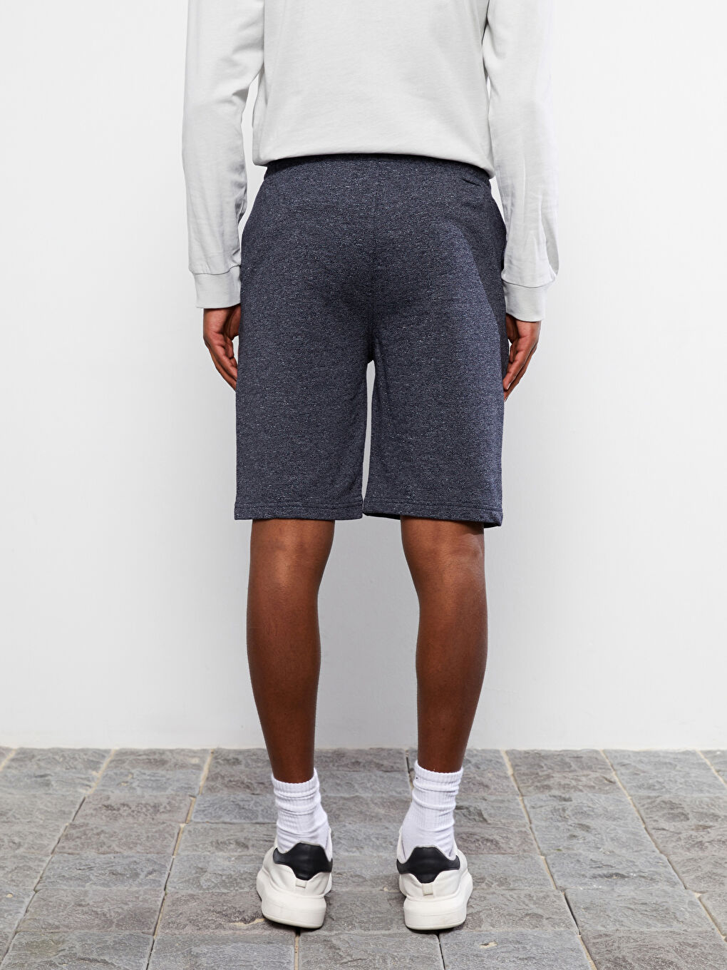 Standard Pattern Knitted Men's Shorts-4