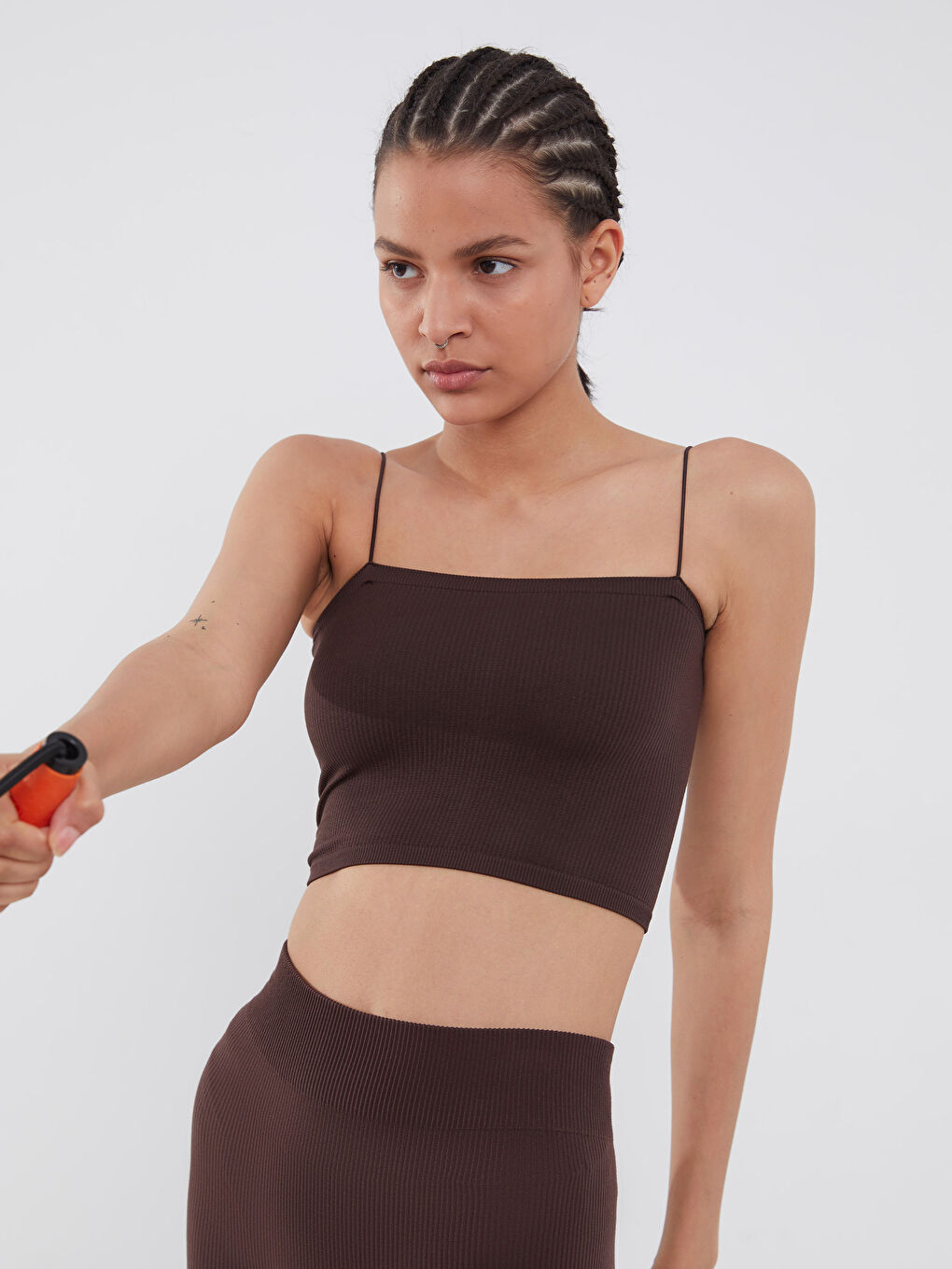 Square Collar Straight Strap Women's Sports Athlete