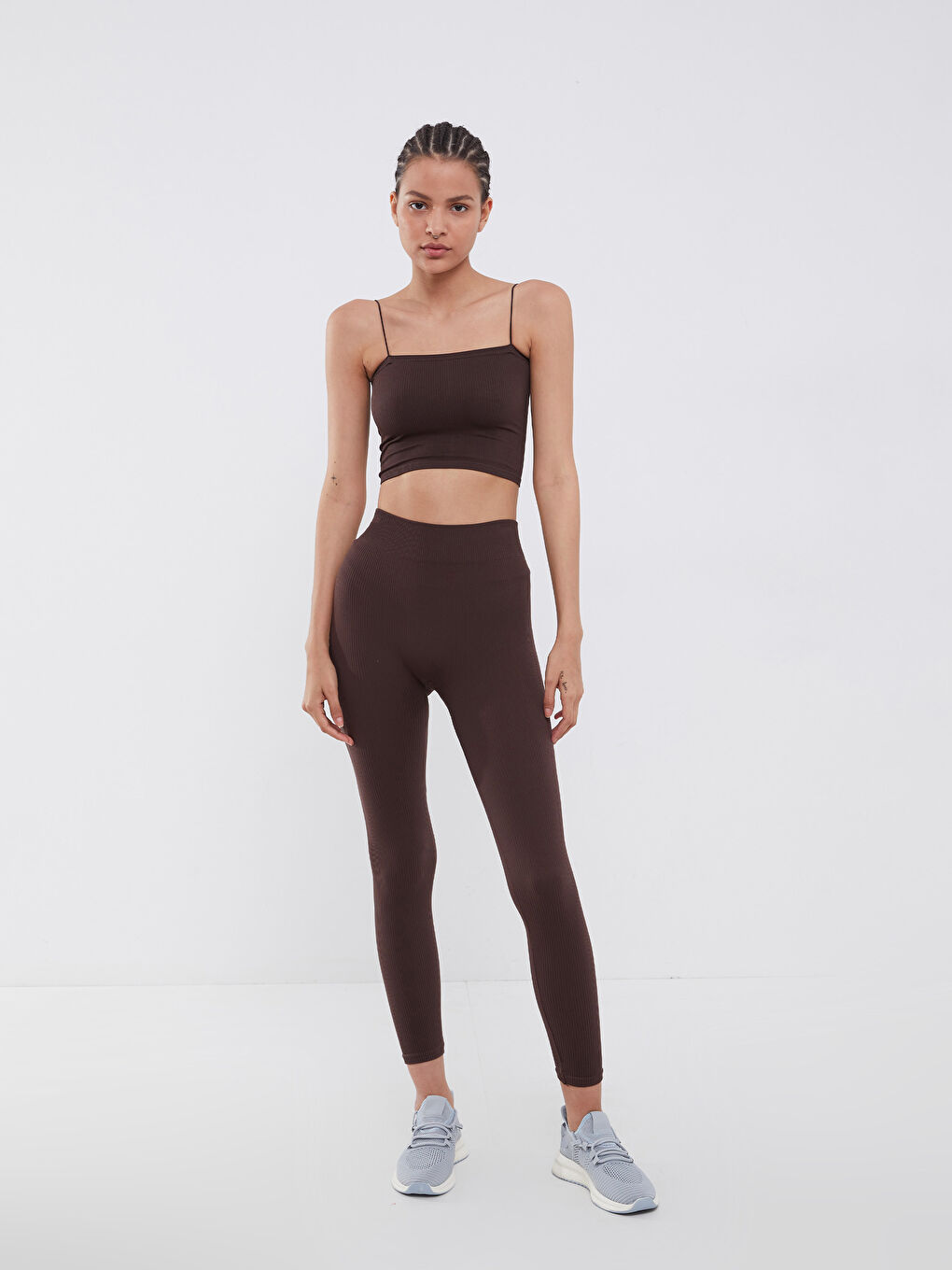 Square Collar Straight Strap Women's Sports Athlete-1