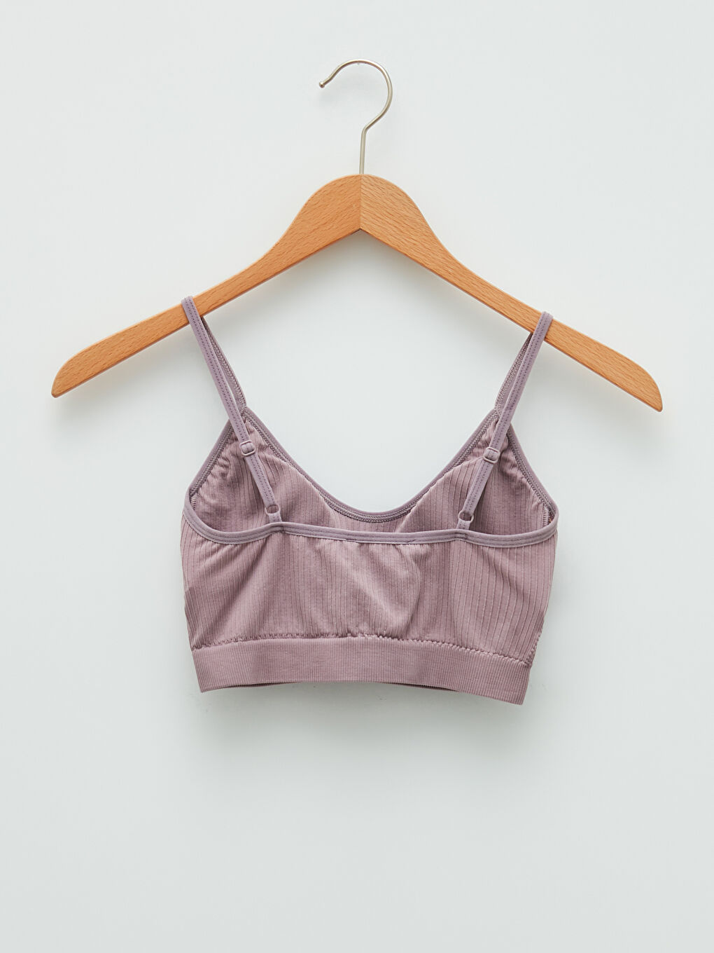 Lila U Yaka Düz Askılı Kadın Spor Büstiyer-6