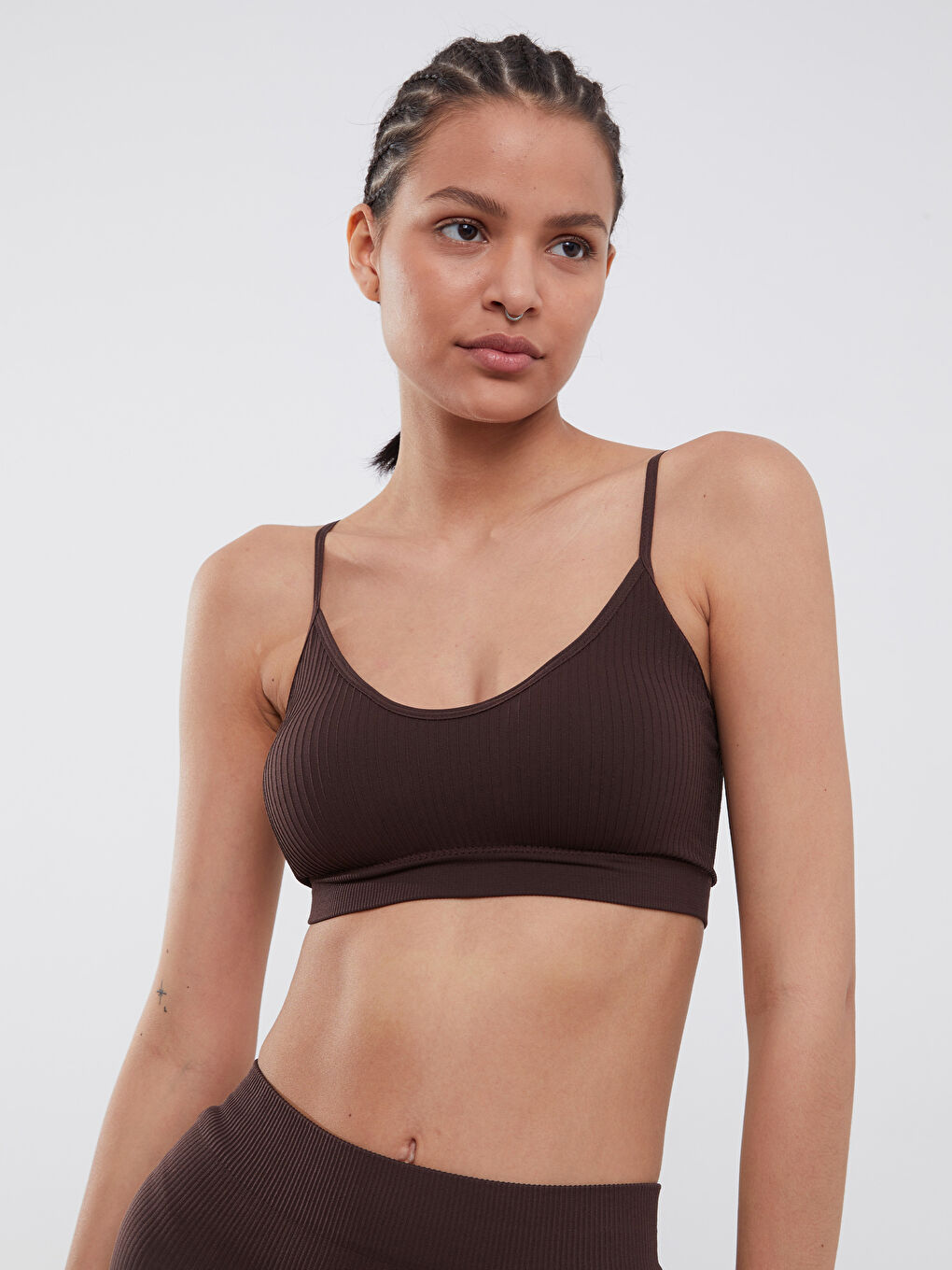 U-Neck Straight Strap Women's Sports Bustier-1