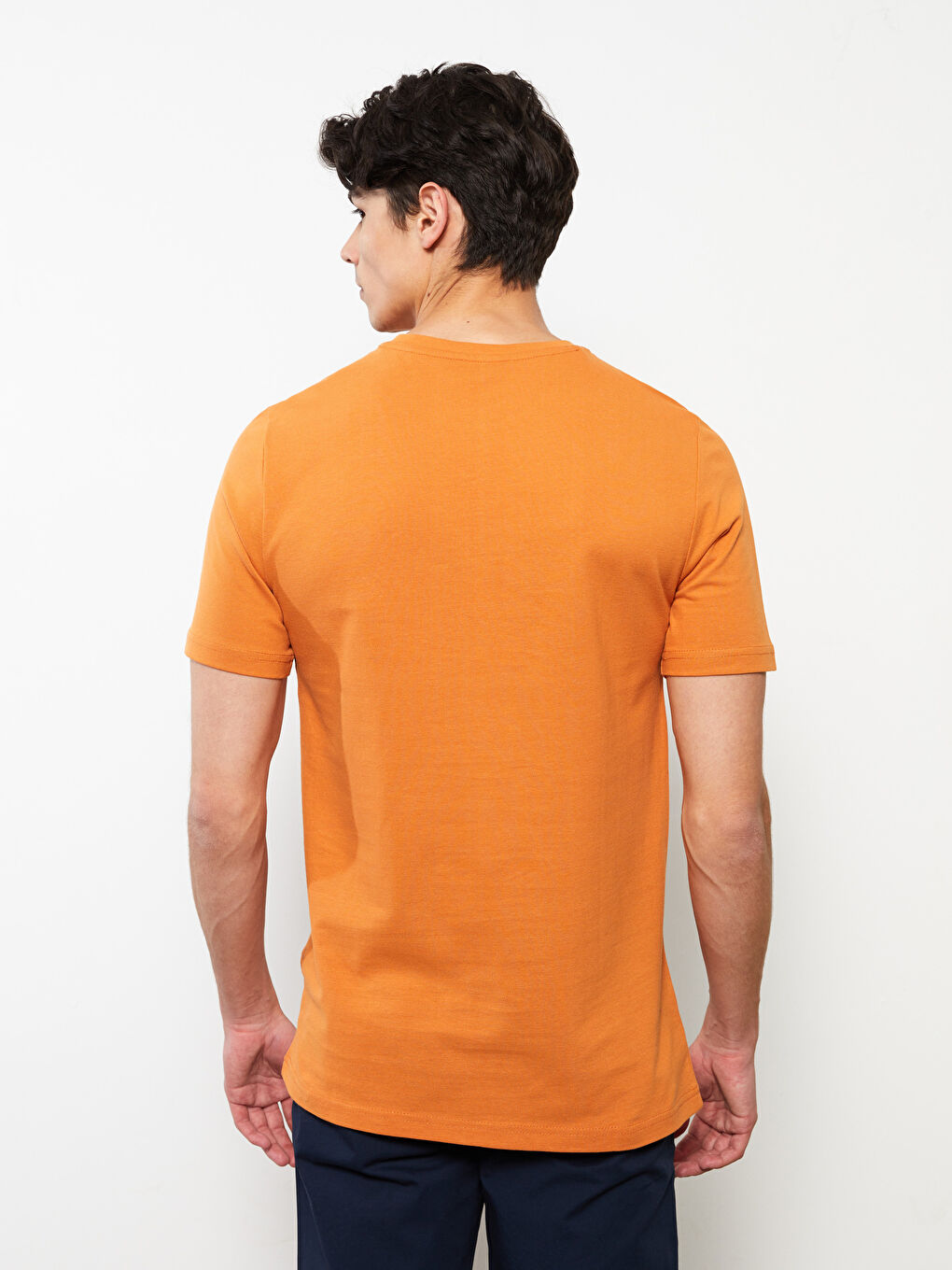 Tricou cu Mânecă Scurtă Imprimat pentru Bărbați cu Guler Rotund-4