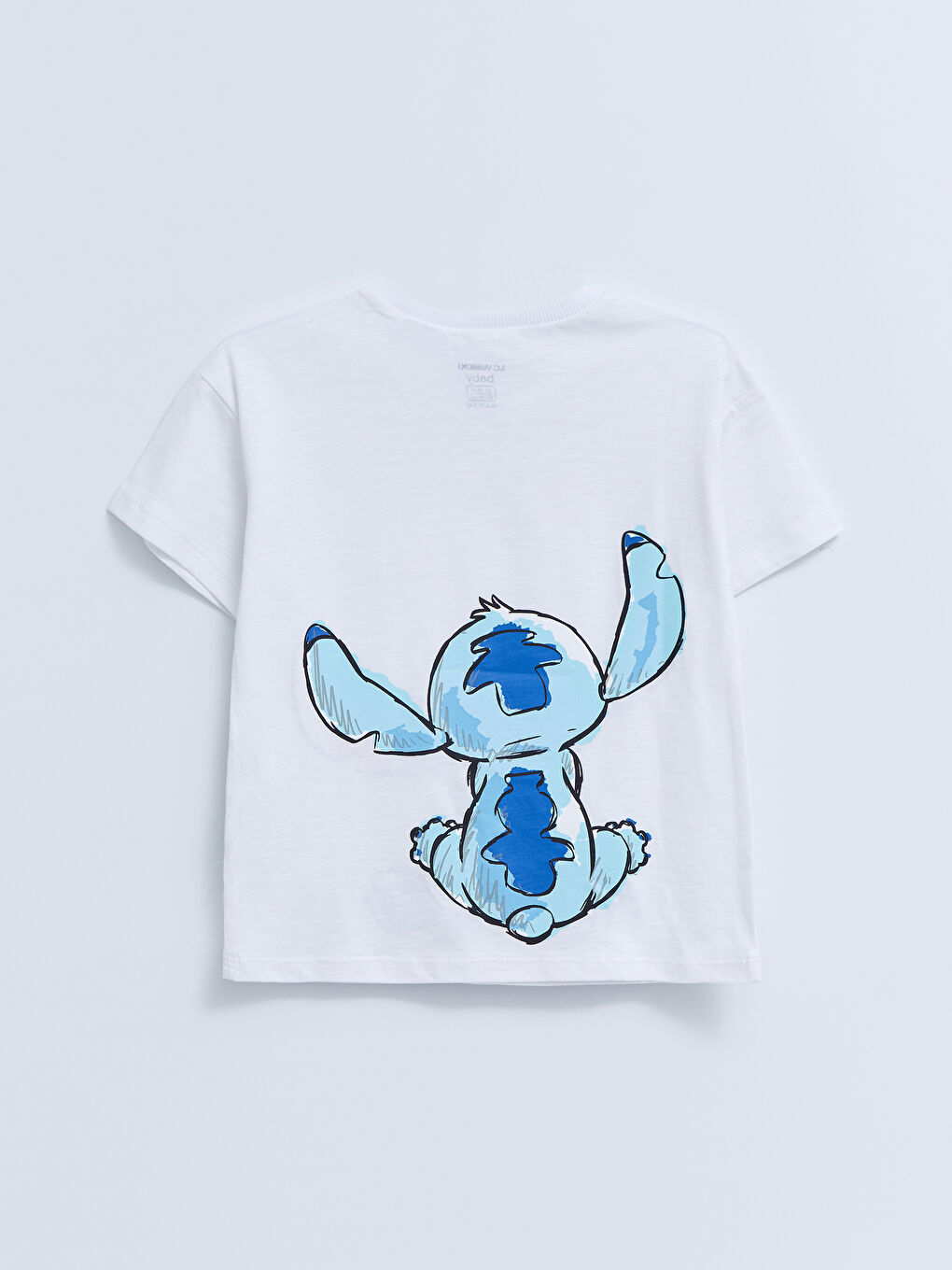 تيشيرت أولاد رضع مطبوع ليلو وستيتش برقبة دائرية وكم قصير-2