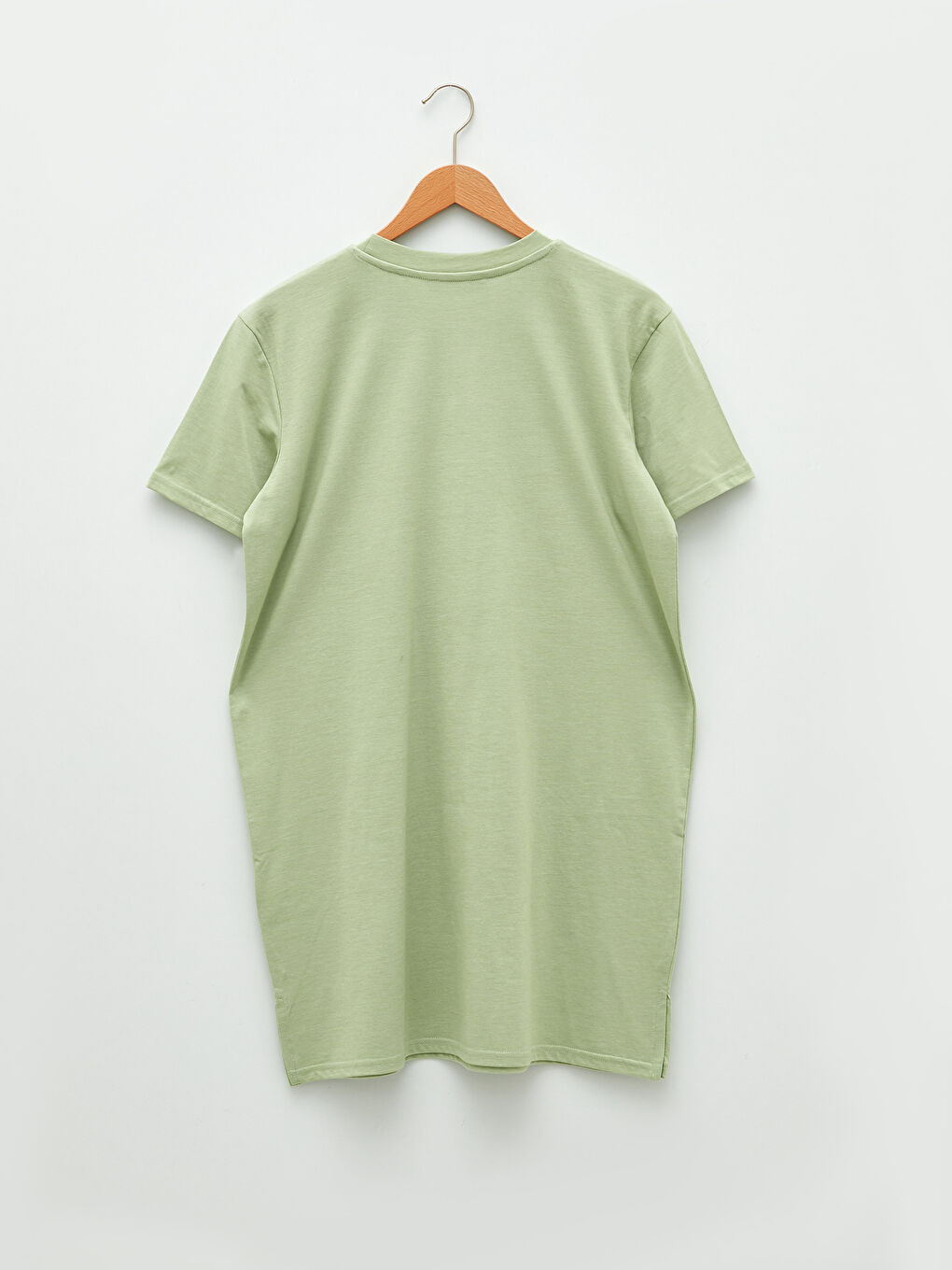 تونيك نسائي كم قصير مطبوع بياقة دائرية-6