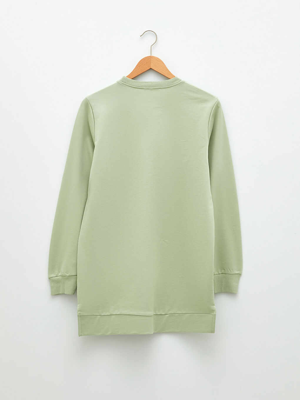 تونيك سويتشيرت أوفراسايز سادة بياقة دائرية للسيدات-6