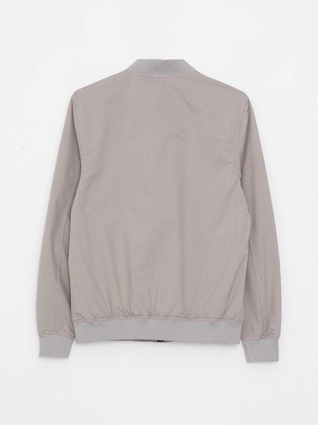 Bej Standart Kalıp Kolej Yaka Erkek Bomber Mont-6