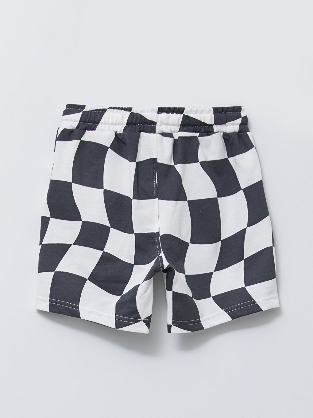 Antrasit Beli Lastikli Baskılı Erkek Çocuk Şort-1