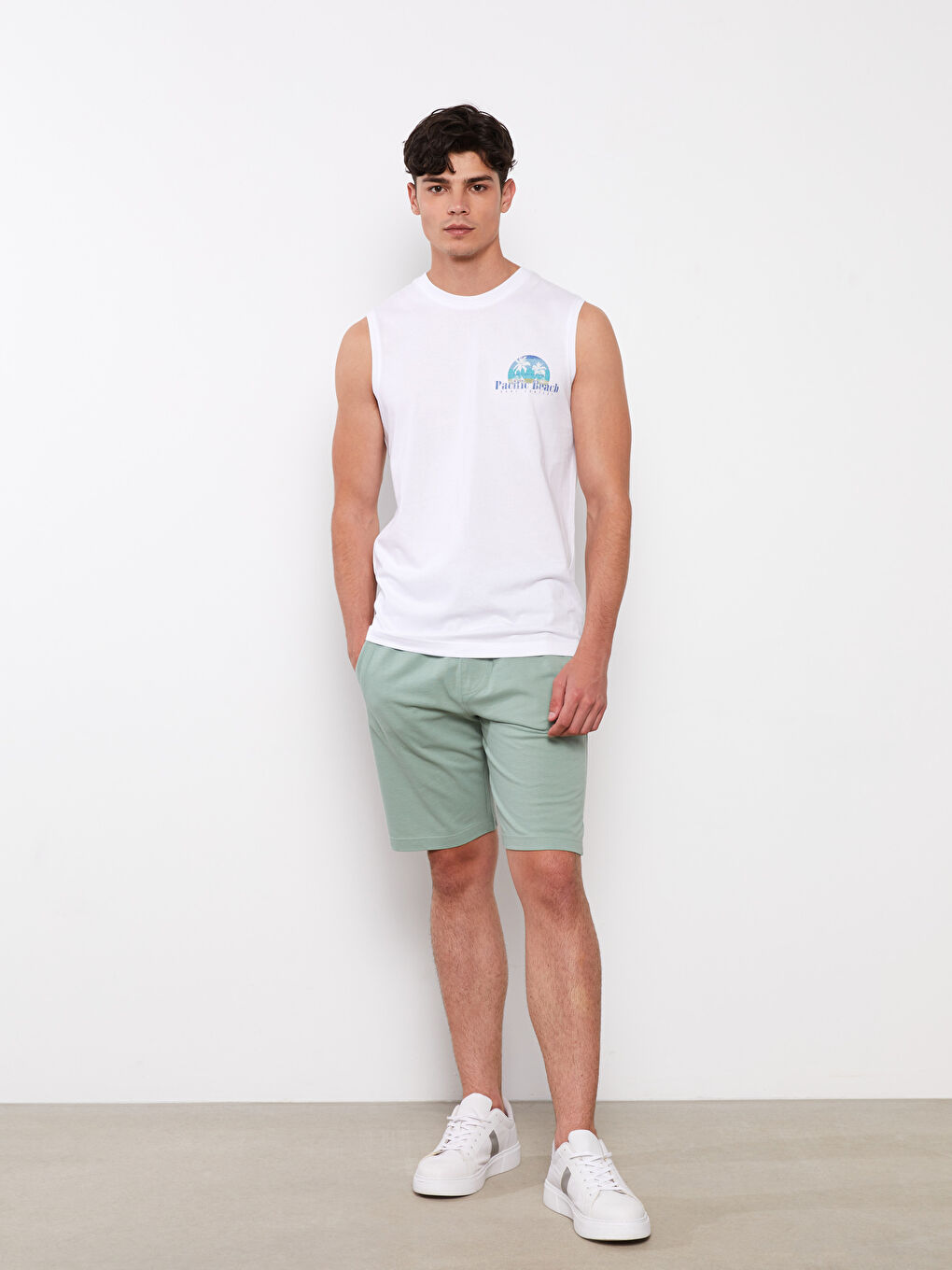 Regular Fit Pique Men's Shorts-1