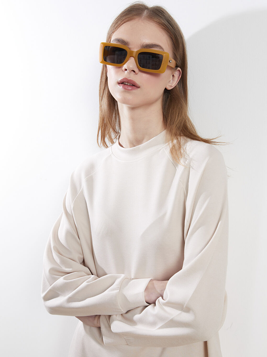 LCW Modest Crew Neck Plain Long Sleeve Women's Tunic -S2GT92Z8-DF7