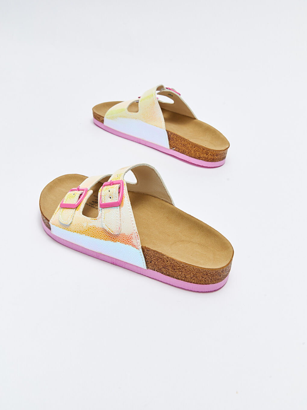 شبشب بناتي بتفاصيل إبزيم وشريط مزدوج-4