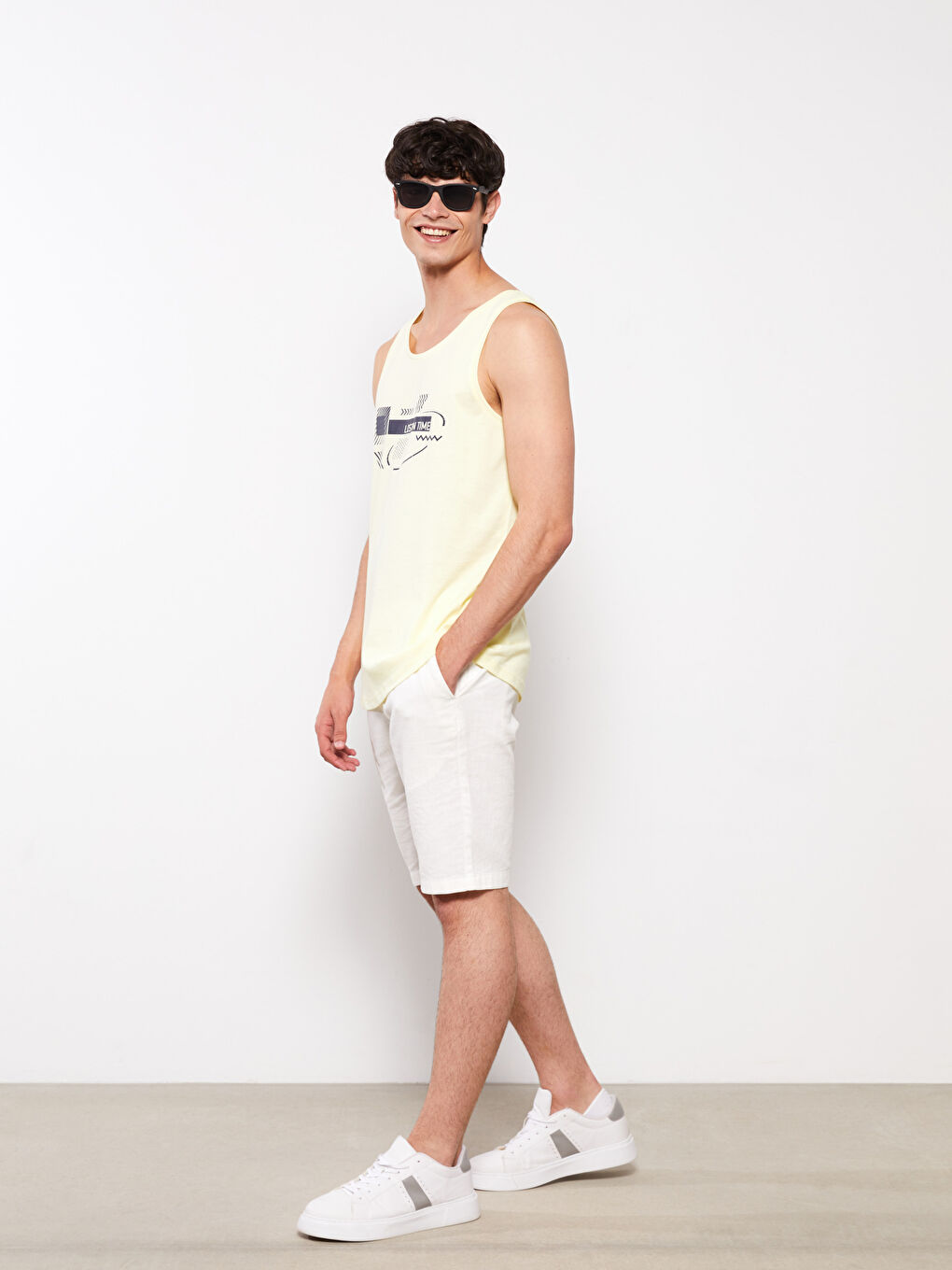 Майка без рукавов с круглым вырезом и принтом из джерси для мужчин