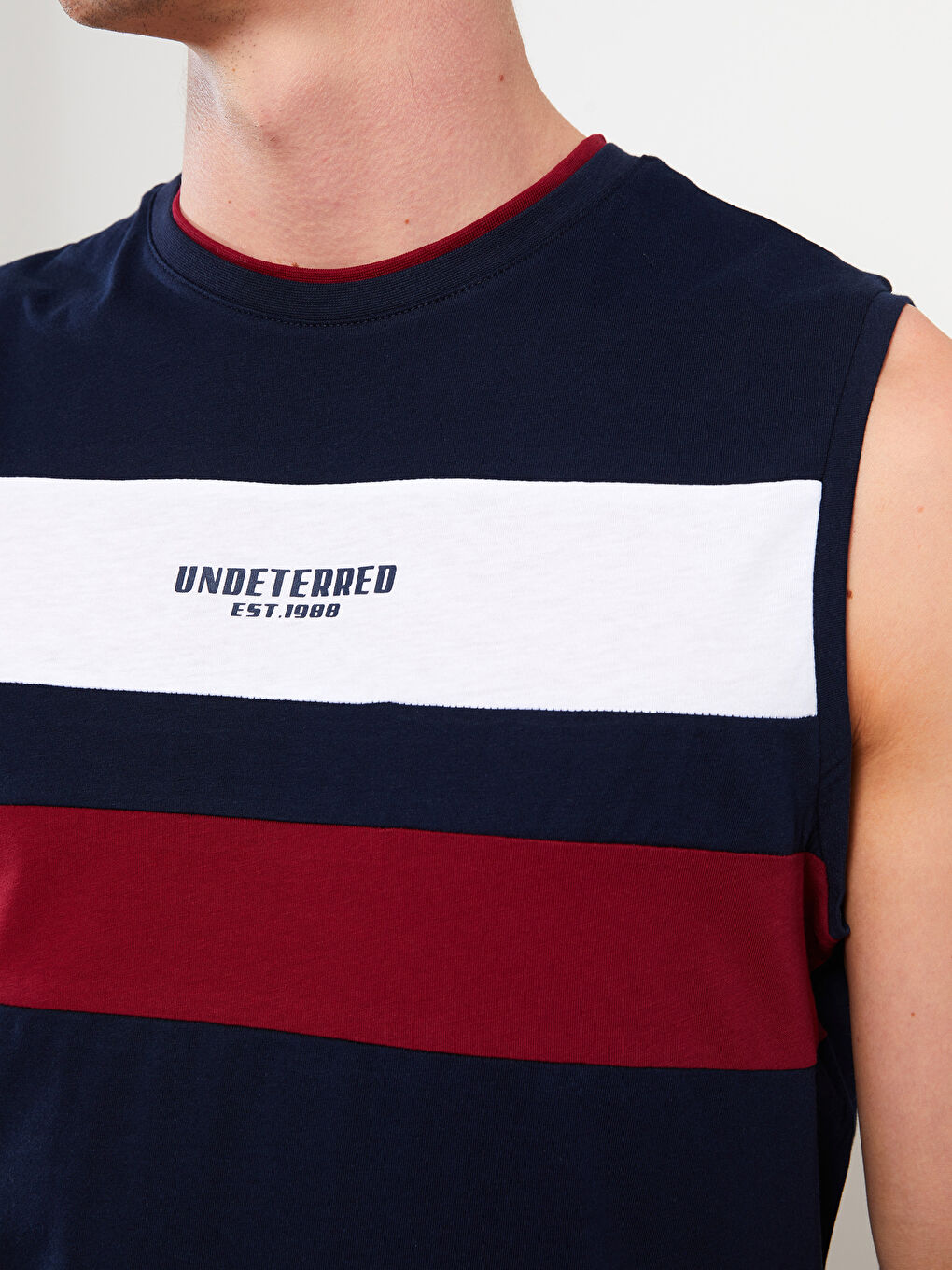 Crew Neck Printed Men's Sleeveless T-Shirt-3