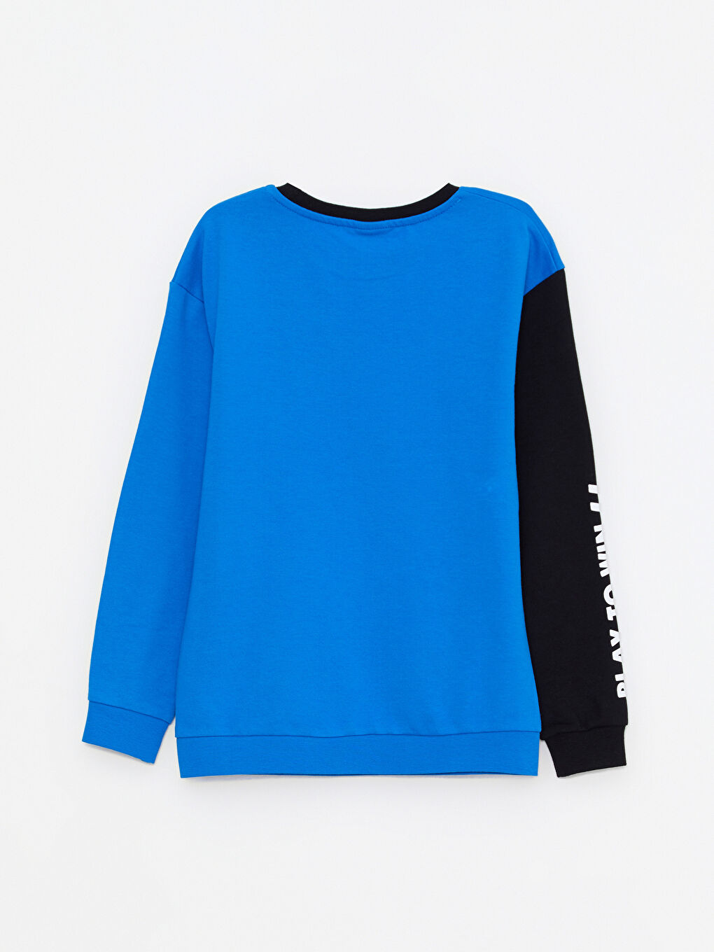 Mavi Bisiklet Yaka Baskılı Uzun Kollu Erkek Çocuk Sweatshirt-1