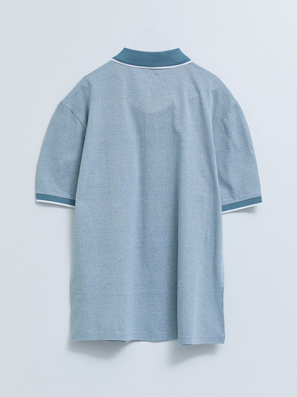 Yeşil Polo Yaka Kısa Kollu Erkek Merserize Tişört-6