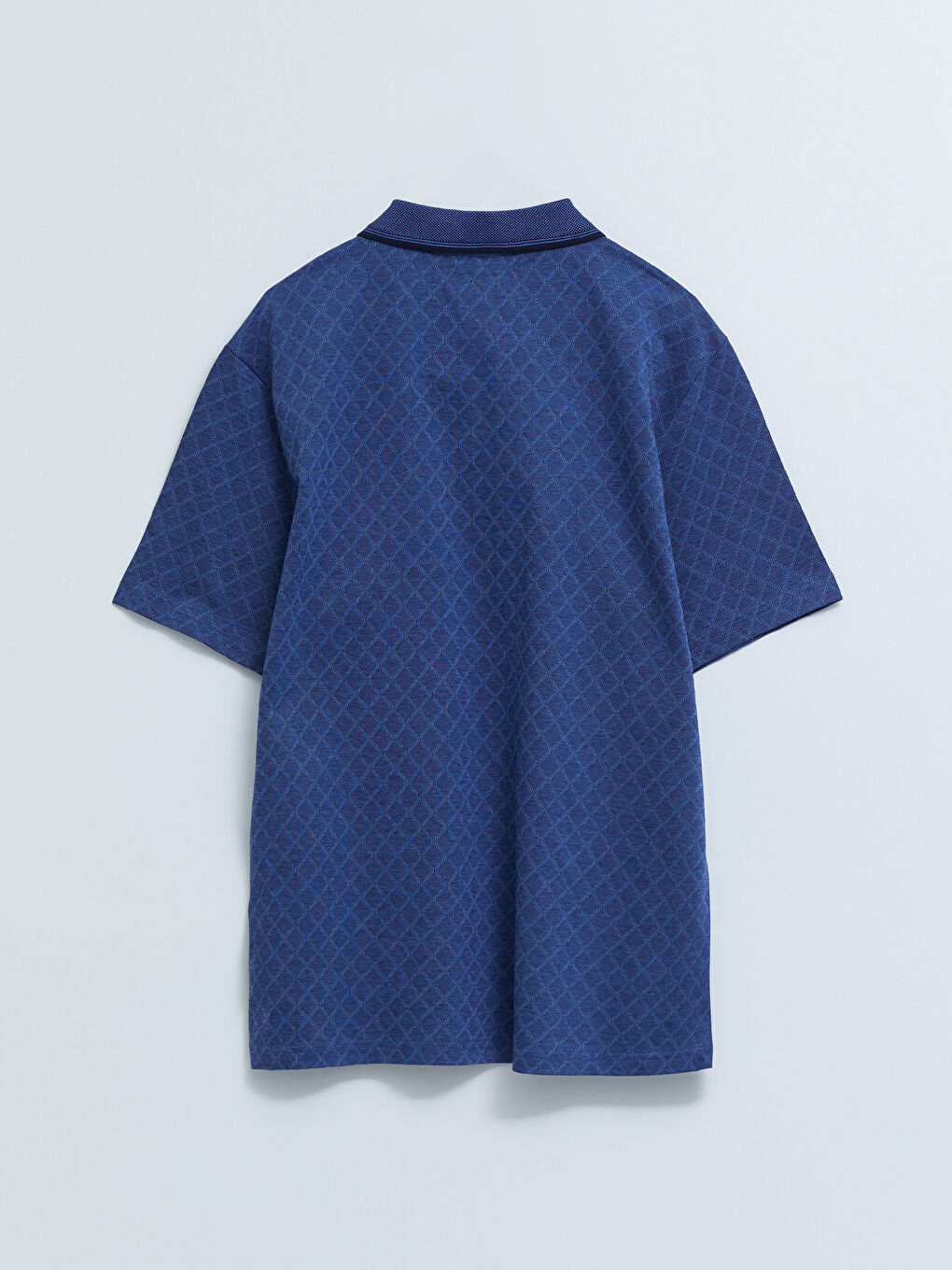 Polo Collar Short Sleeved Men's Mercerized T-Shirt-6