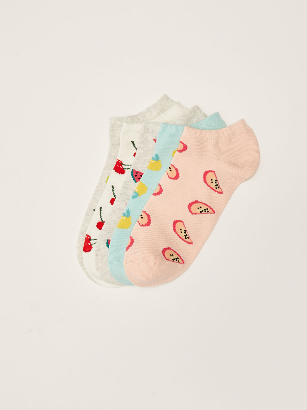 جوارب رياضية منقوشة للسيدات - عبوة من ٥ قطع