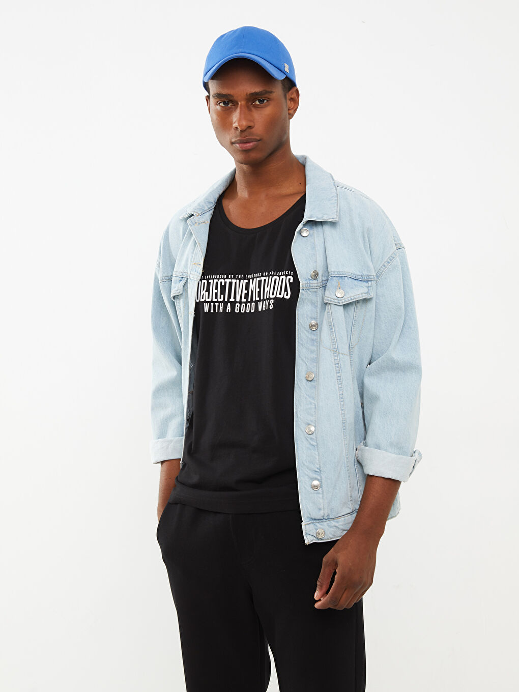 Майка без рукавов с круглым вырезом и принтом из джерси для мужчин-1