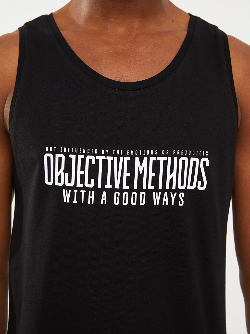 Майка без рукавов с круглым вырезом и принтом из джерси для мужчин-3