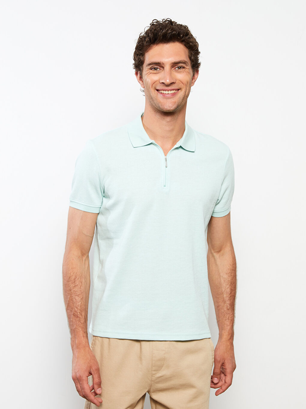 Polo Neck Short Sleeve Men's T-Shirt