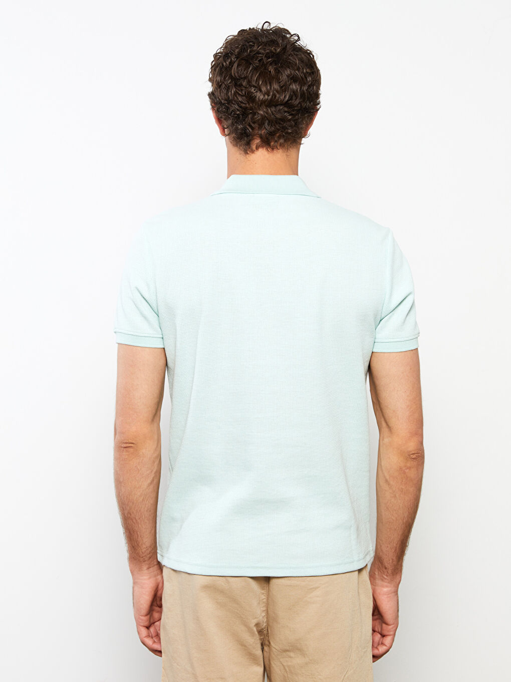 Polo Neck Short Sleeve Men's T-Shirt-4