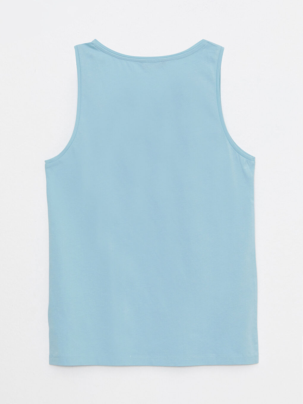 Mavi Bisiklet Yaka Baskılı Penye Erkek Kolsuz Tişört-6