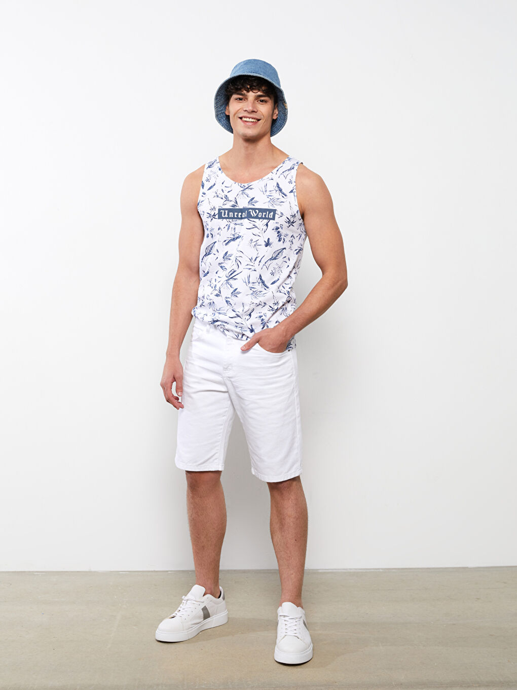 Crew Neck Printed Jersey Men's Sleeveless T-Shirt